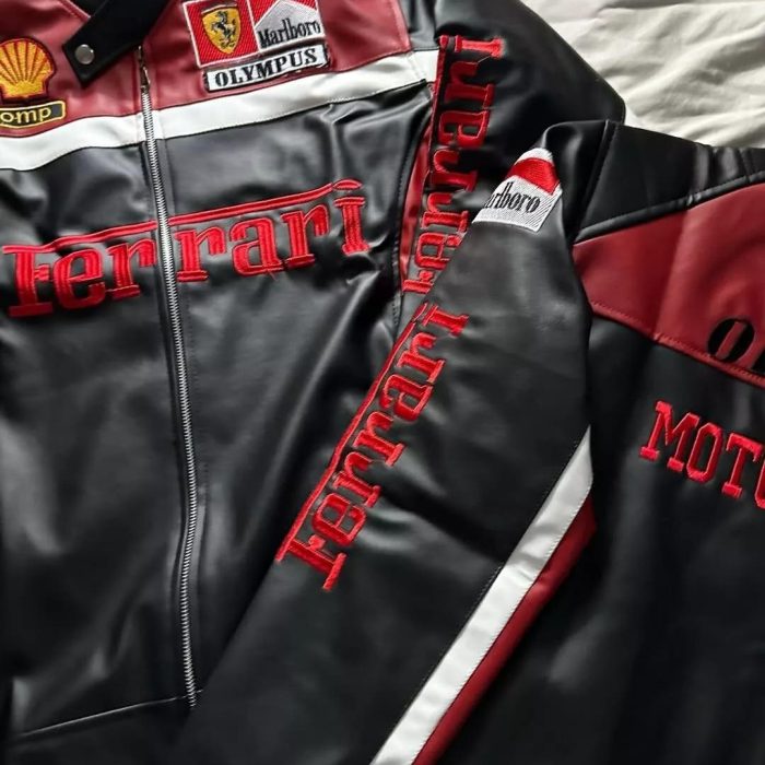 Ferrari F1 Racing Leather Jackets