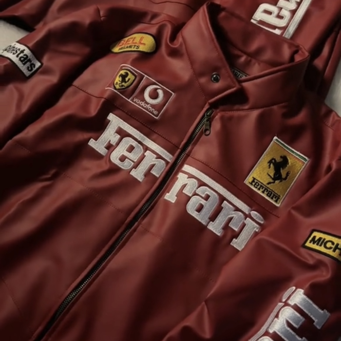 Ferrari F1 Racing Leather Jackets
