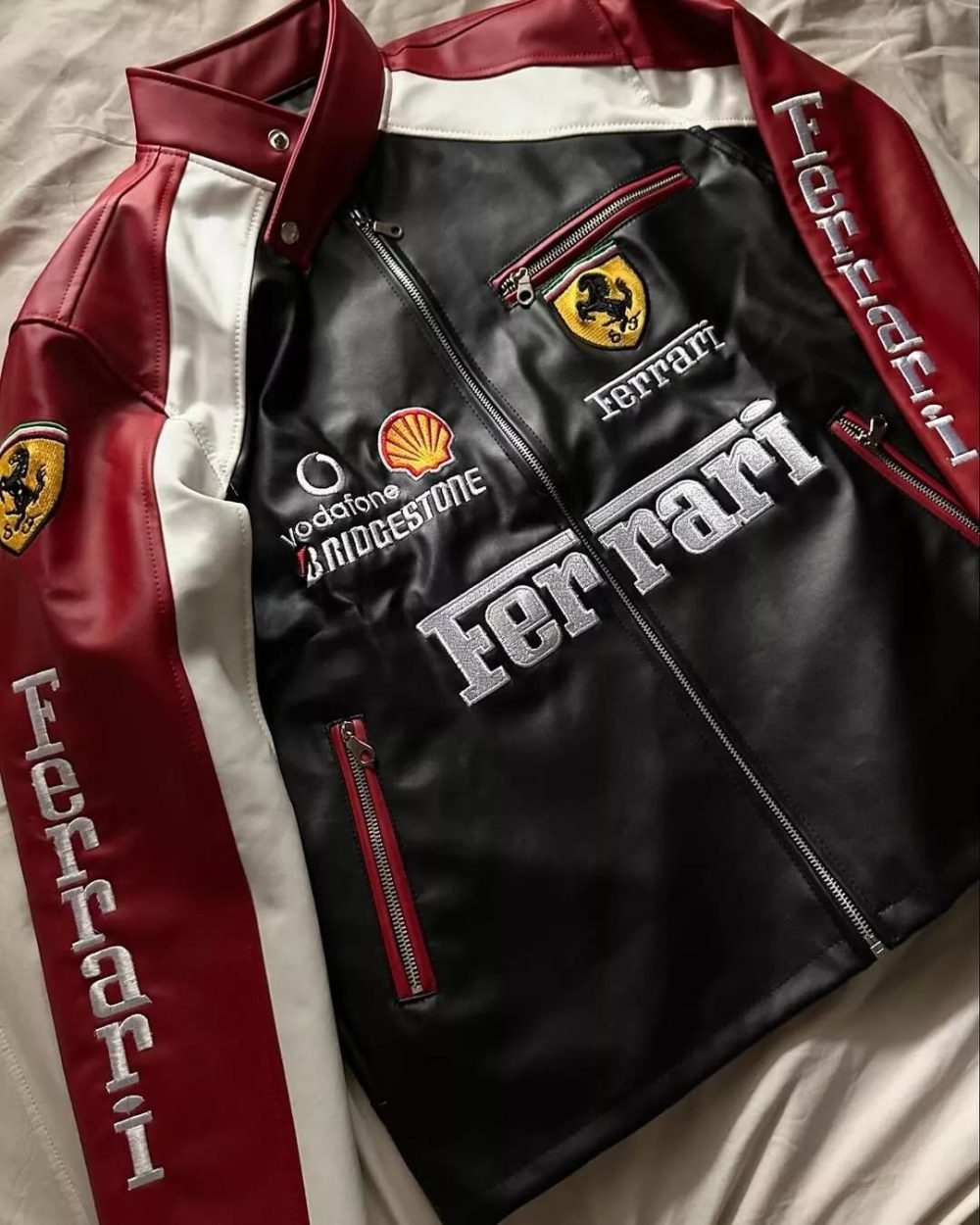Ferrari F1 Racing Leather Jackets? Black & Red | Premium Motorsport Jacket for Men & Women