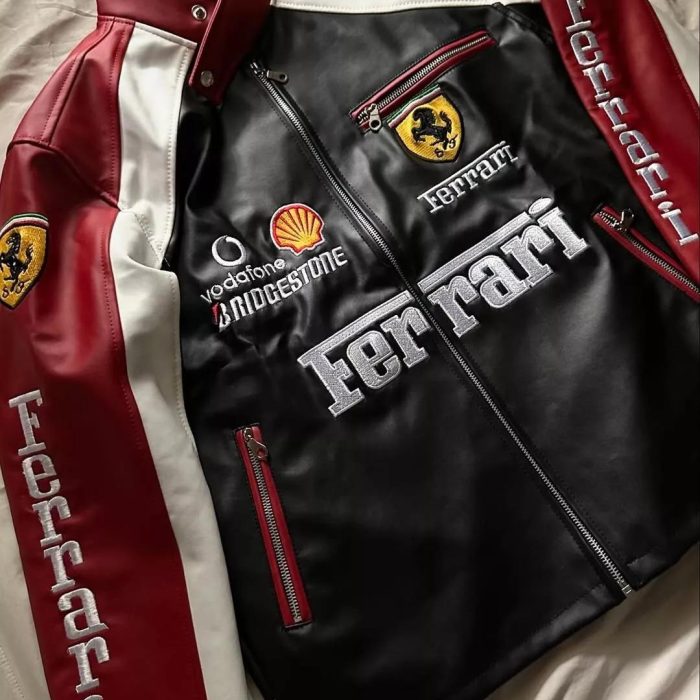 Ferrari F1 Racing Leather Jackets? Black & Red | Premium Motorsport Jacket for Men & Women