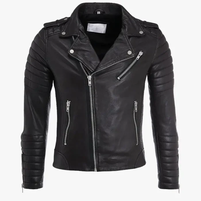 Men`s Black Leather Biker Jackets