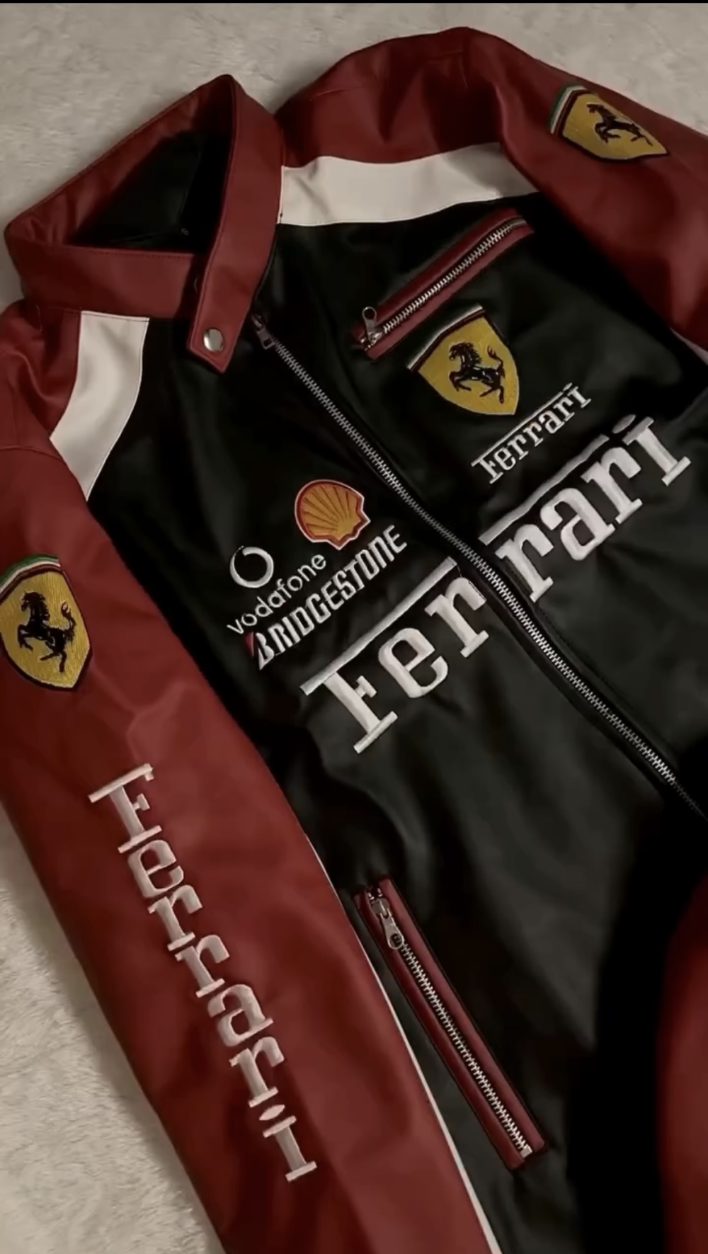 Ferrari F1 Racing Leather Jackets? Black & Red | Premium Motorsport Jacket for Men & Women - Image 4