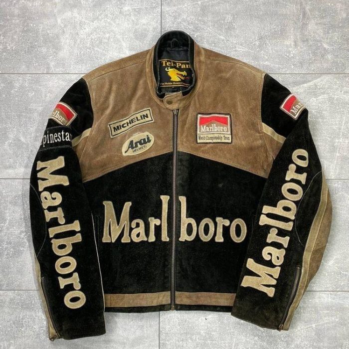 RARE 1990s Marlboro Leather Cafe Racer Jackets