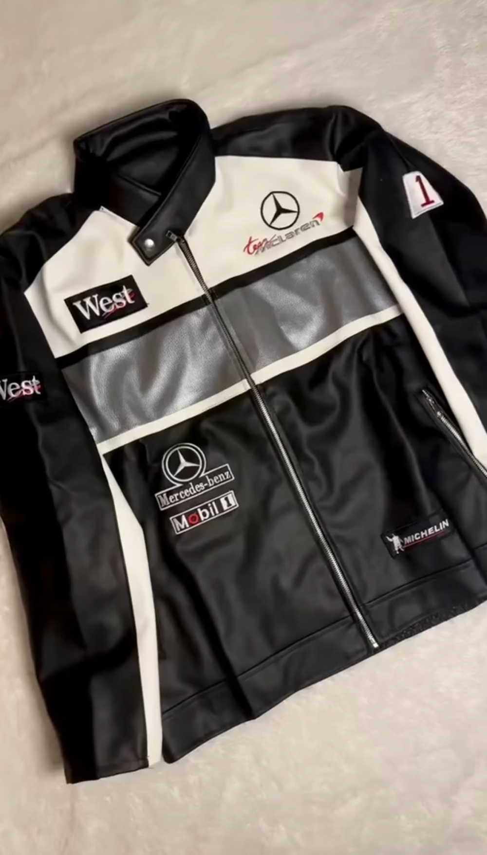 Mercedes-Benz Racing Leather Jacket - Image 2
