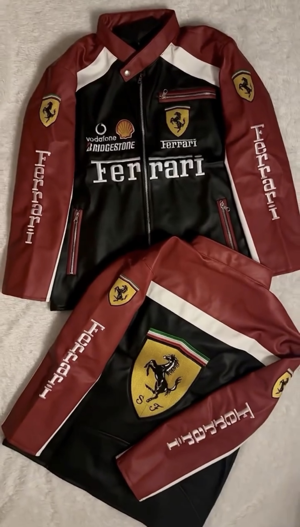 Ferrari F1 Racing Leather Jackets? Black & Red | Premium Motorsport Jacket for Men & Women - Image 5