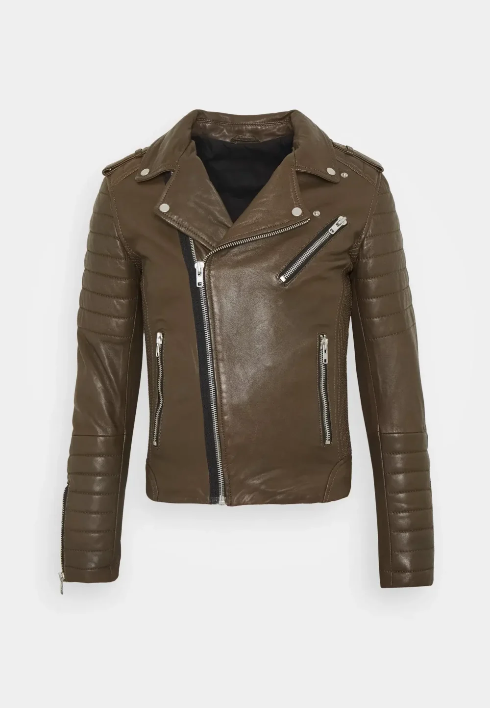 Men`s Brown Leather Biker Jackets
