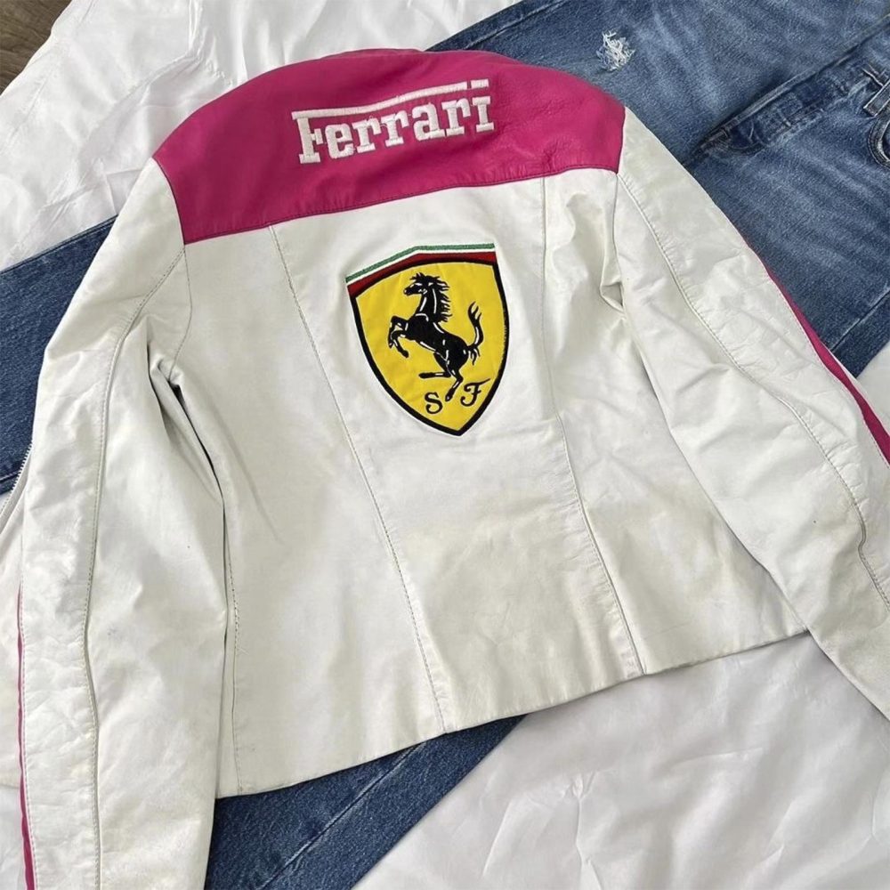 Ferrari-Inspired WoMen`s Leather Racing Jackets - Image 2